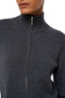 Cashmere cashmere donna cappuccio e zip thames first dark grey m