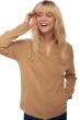 Cashmere cashmere donna cappuccio e zip virginia cammello s