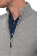 Cashmere uomo cappuccio e zip dali grigio chine l