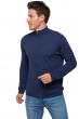 Cashmere uomo cappuccio e zip elton indigo s