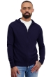 Cashmere uomo cappuccio e zip taboo first blu notte 2xl