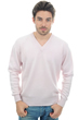 Cashmere uomo maglioni in filato grosso hippolyte 4f rosa pallido 4xl