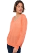 Lino cashmere donna scollo a v sabrina papaya l