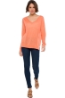 Lino cashmere donna scollo a v sabrina papaya l