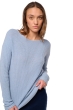 Yak cashmere donna girocollo zenica celeste chiaro m