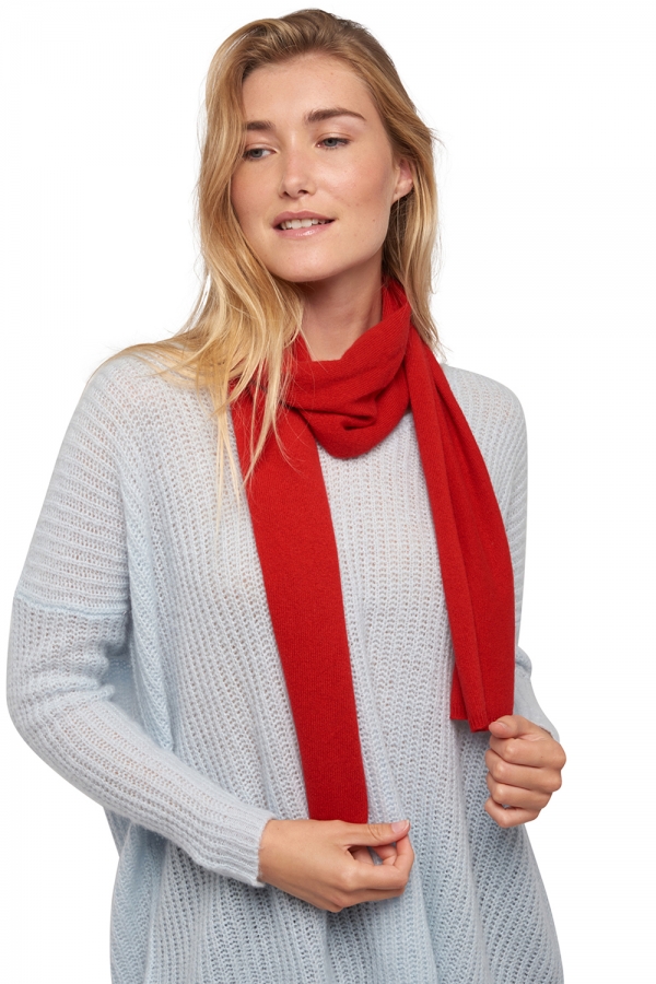 Cashmere accessori sciarpe foulard ozone rouge 160 x 30 cm