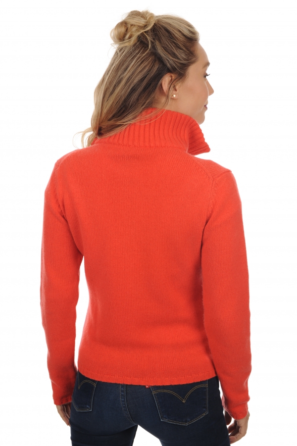 Cashmere cashmere donna cappuccio e zip elodie corallo luminoso l