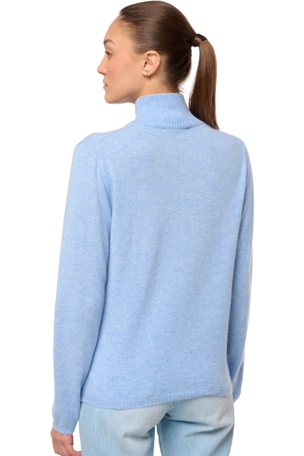 Cashmere cashmere donna cappuccio e zip thames first powder blue 2xl