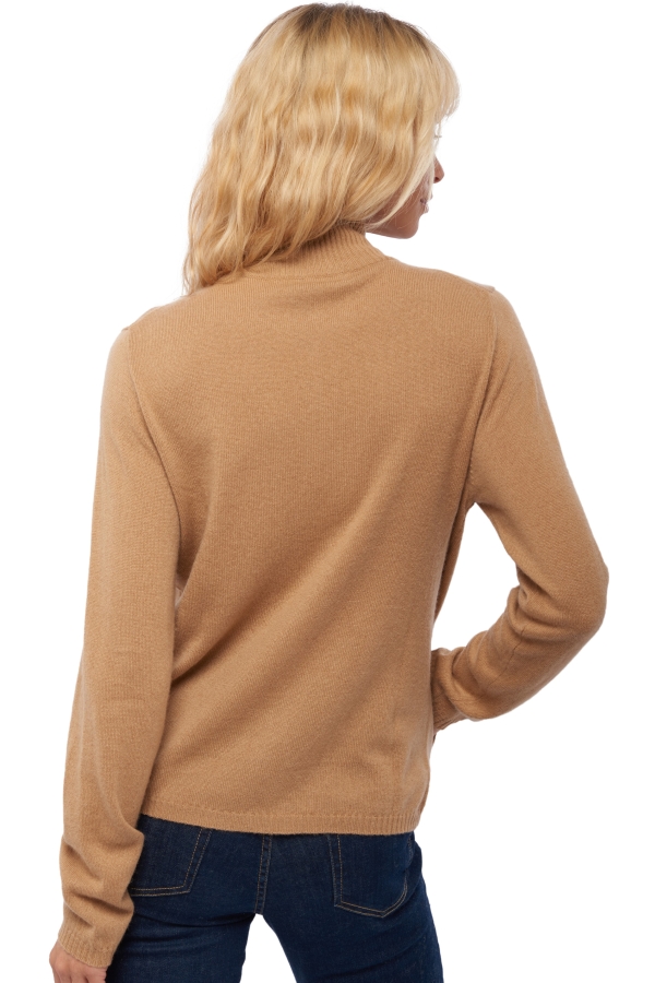 Cashmere cashmere donna cappuccio e zip virginia cammello l