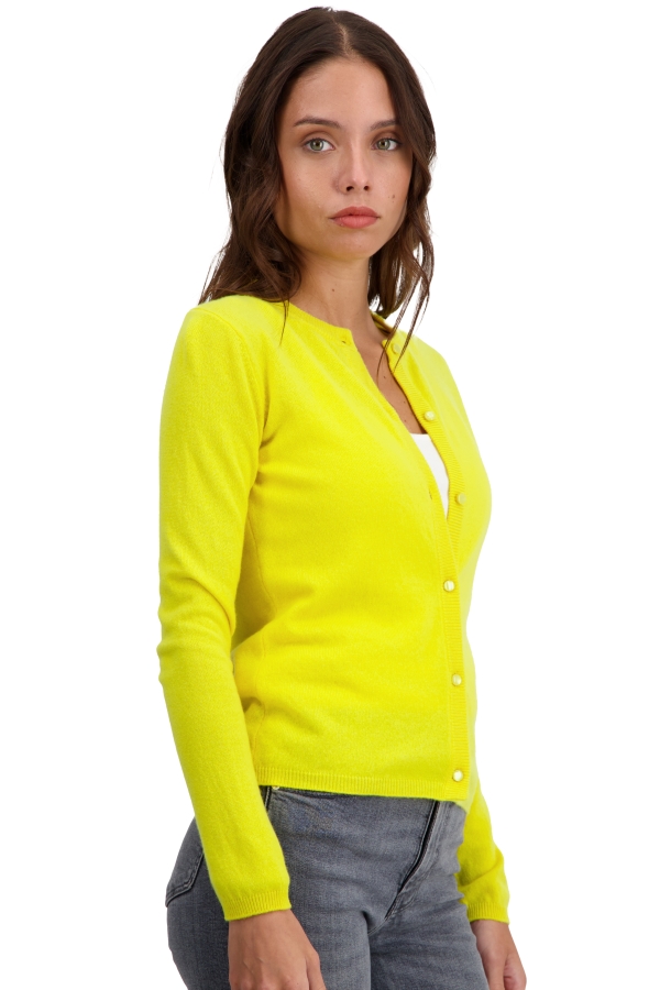 Cashmere cashmere donna cardigan chloe jaune citric 