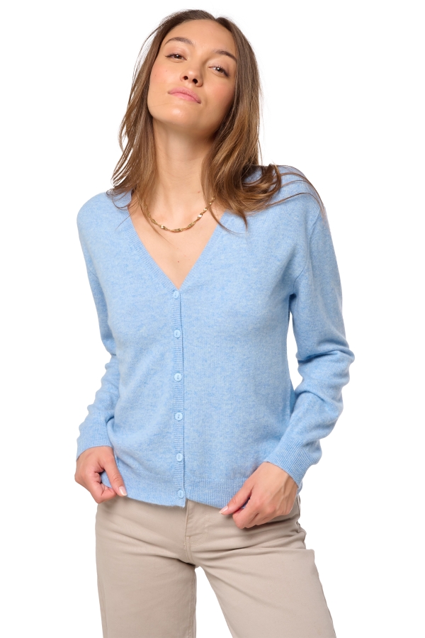 Cashmere cashmere donna cardigan taline first powder blue xl