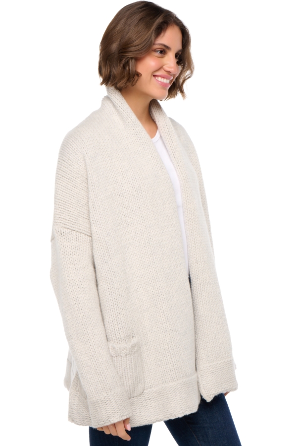 Cashmere cashmere donna cardigan vienne flanella chine natural ecru m