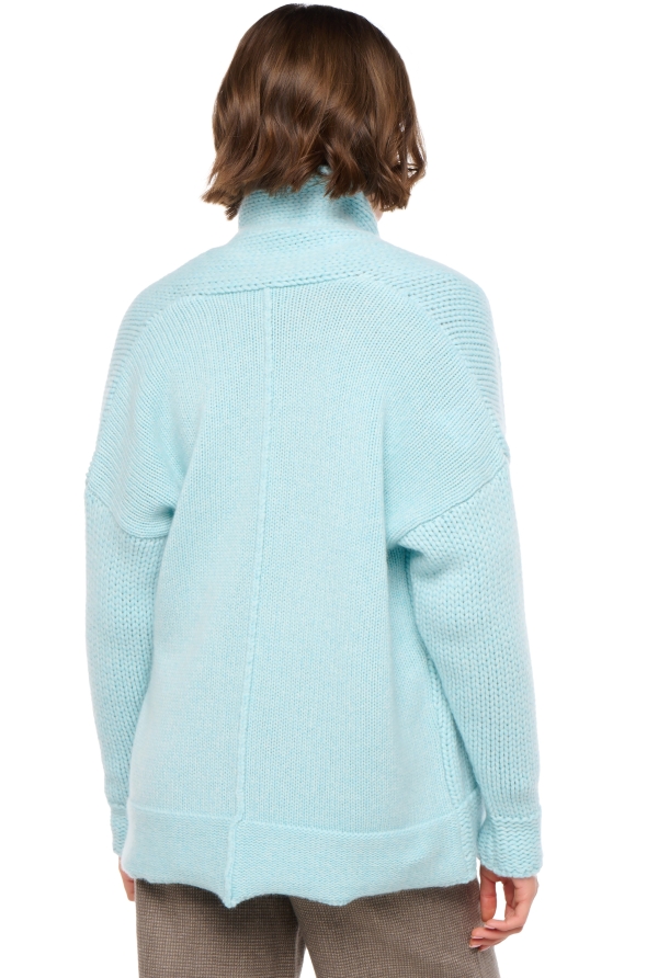 Cashmere cashmere donna cardigan vienne natural ecru aqua l