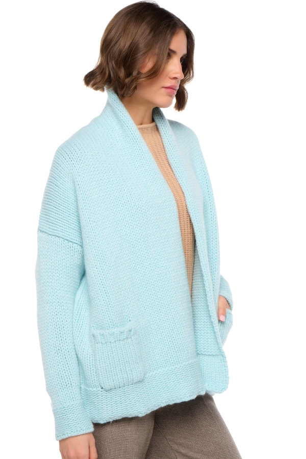 Cashmere cashmere donna cardigan vienne natural ecru aqua m