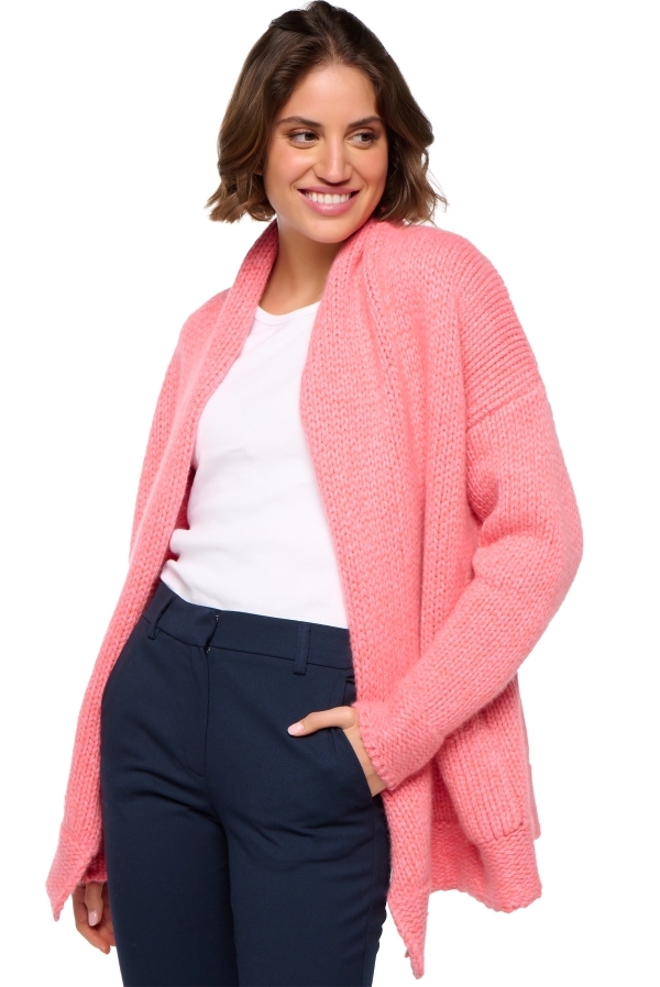 Cashmere cashmere donna cardigan vienne peach rosa l