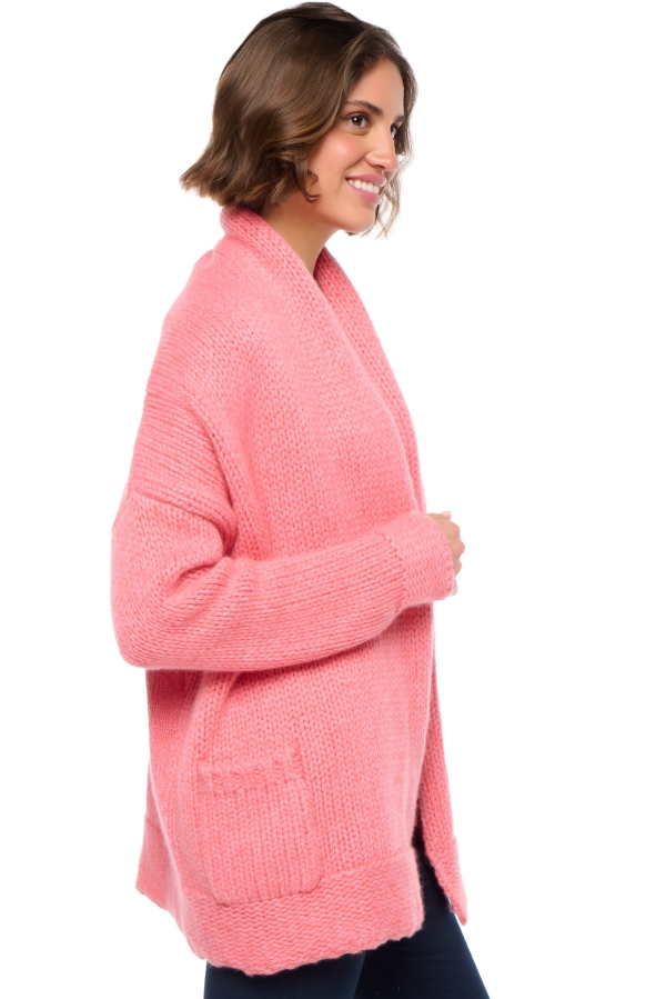 Cashmere cashmere donna cardigan vienne peach rosa l