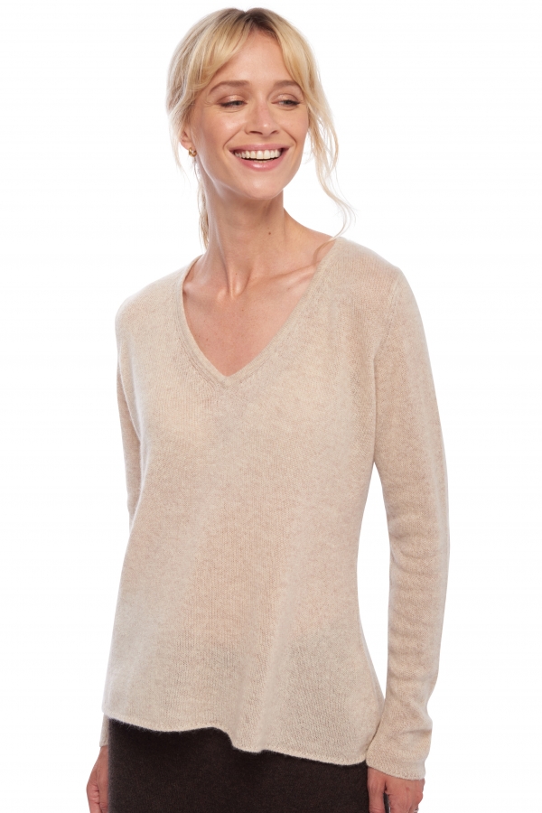 Cashmere cashmere donna essenziali low cost flavie natural beige 4xl