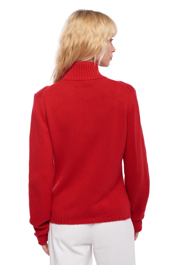 Cashmere cashmere donna maglioni in filato grosso elodie rosso rubino 2xl
