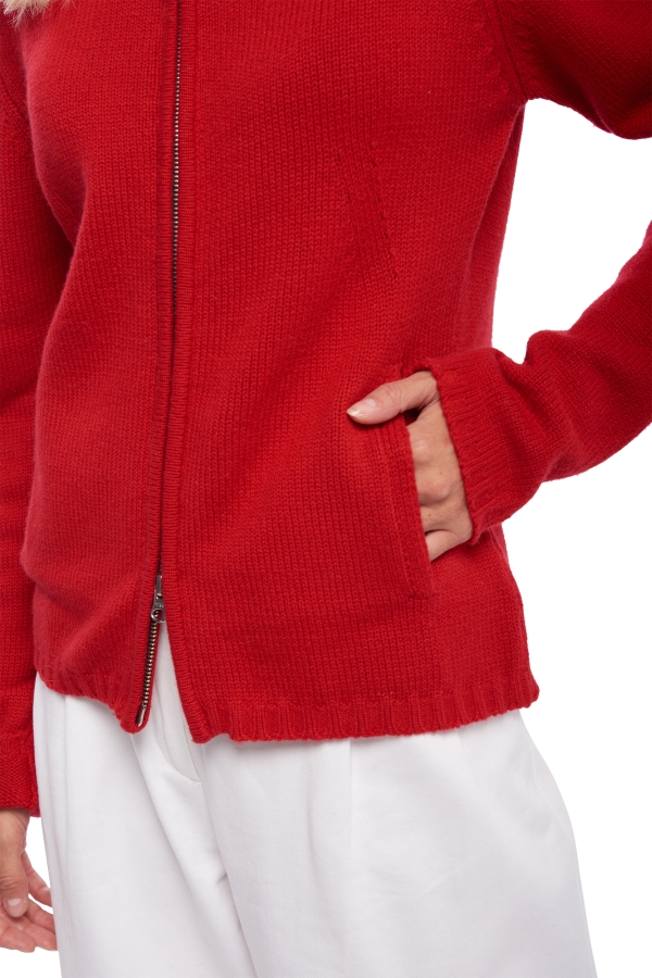 Cashmere cashmere donna maglioni in filato grosso elodie rosso rubino 2xl