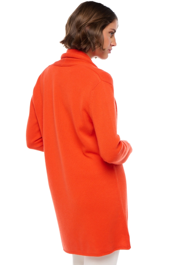 Cashmere cashmere donna maglioni in filato grosso fauve bloody orange 3xl