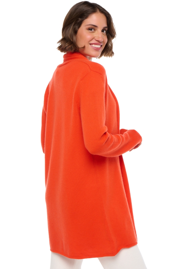 Cashmere cashmere donna maglioni in filato grosso fauve bloody orange m