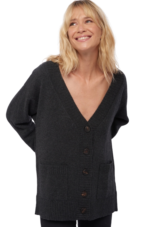 Cashmere cashmere donna maglioni in filato grosso vadena antracite chine m