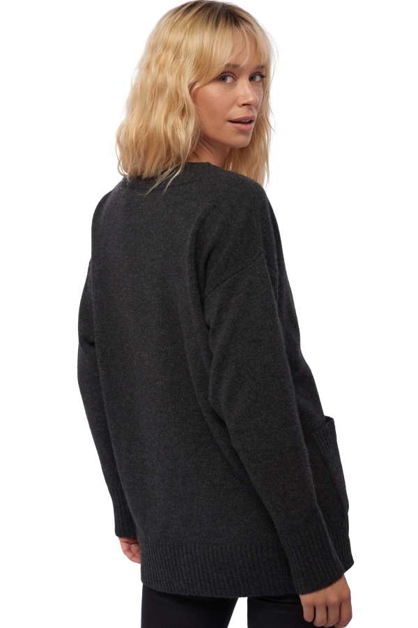 Cashmere cashmere donna maglioni in filato grosso vadena antracite chine xs