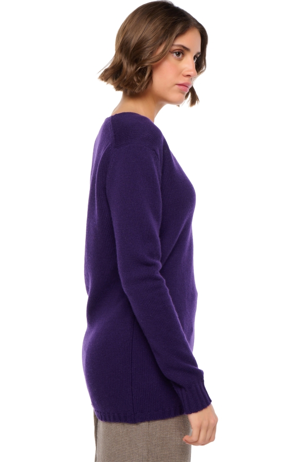 Cashmere cashmere donna maglioni in filato grosso vanessa deep purple 3xl