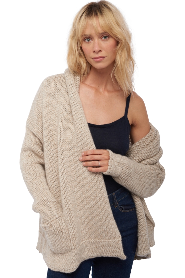 Cashmere cashmere donna maglioni in filato grosso vienne natural ecru natural stone 3xl