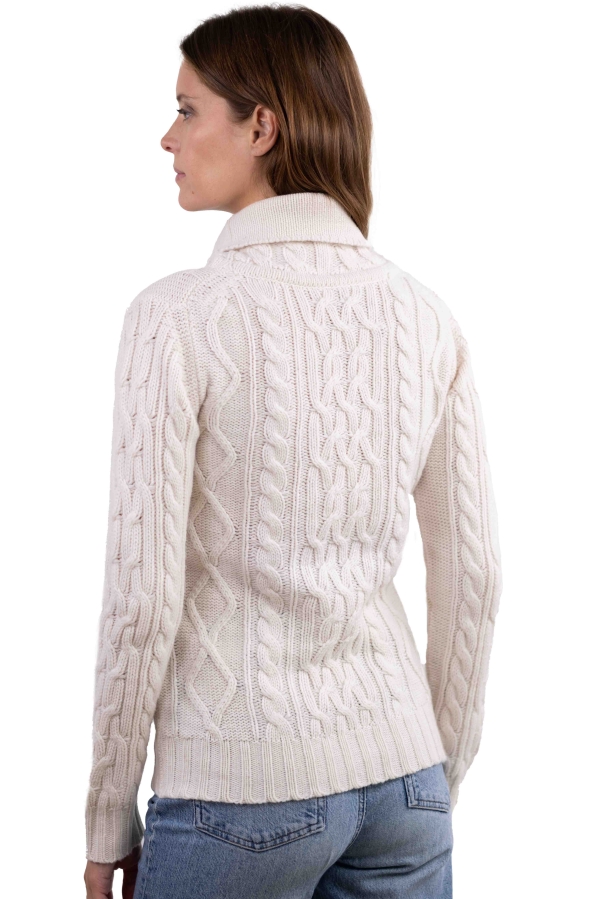 Cashmere cashmere donna maglioni in filato grosso wynona bianco naturale 3xl
