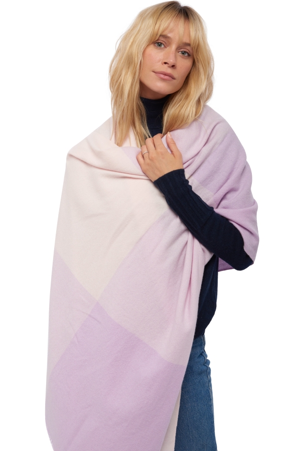 Cashmere cashmere donna sciarpe foulard verona lilas rosa pallido 225 x 75 cm