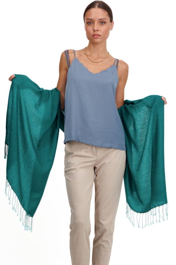 Cashmere pashmina diamant deep forest 201 cm x 71 cm