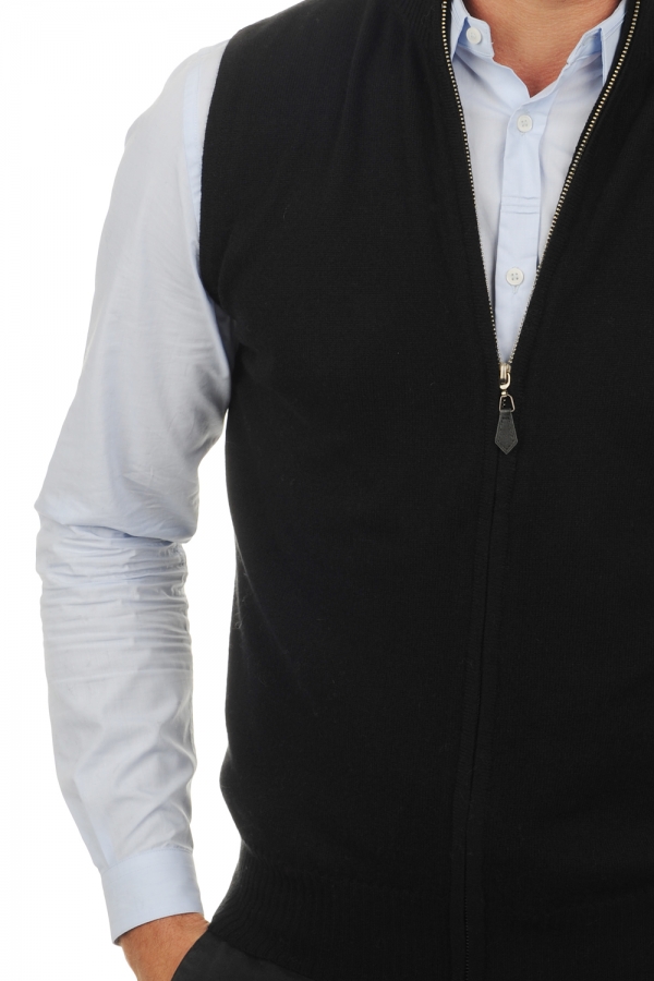 Cashmere uomo cappuccio e zip dali nero 4xl