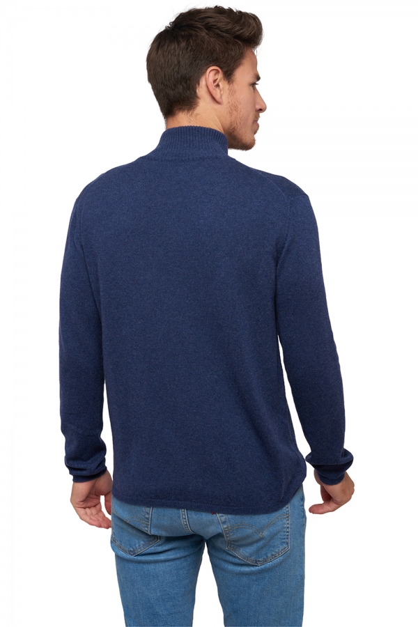 Cashmere uomo cappuccio e zip elton indigo 3xl