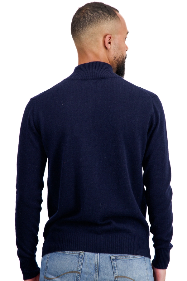 Cashmere uomo cappuccio e zip thobias first blu notte 2xl