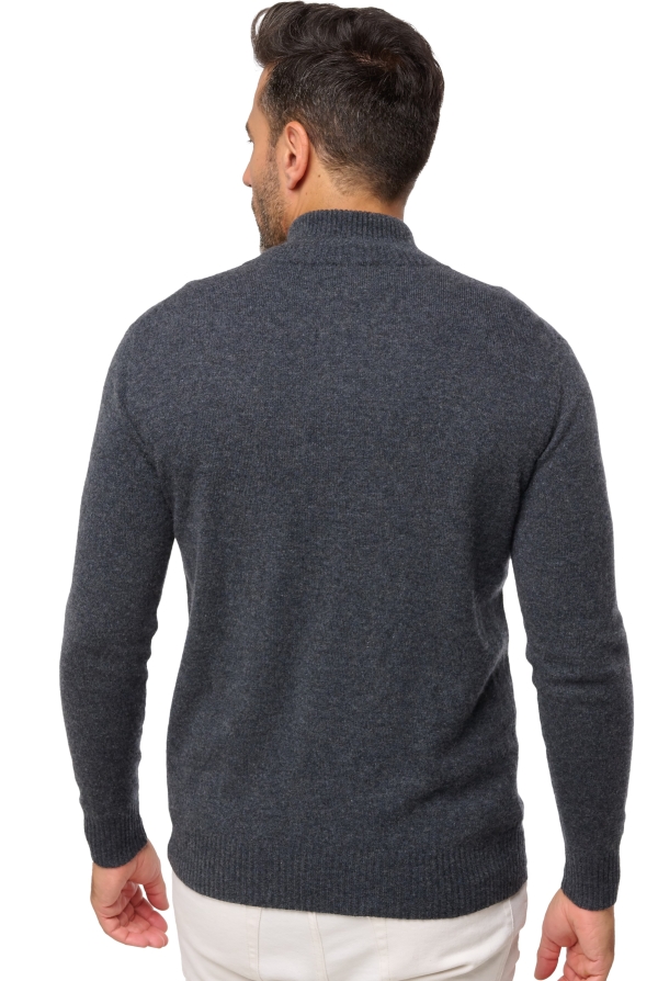 Cashmere uomo cappuccio e zip thobias first dark grey m