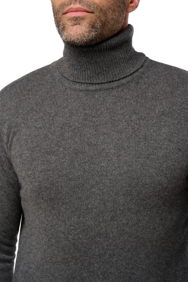 Cashmere uomo collo alto torino first dark grey l