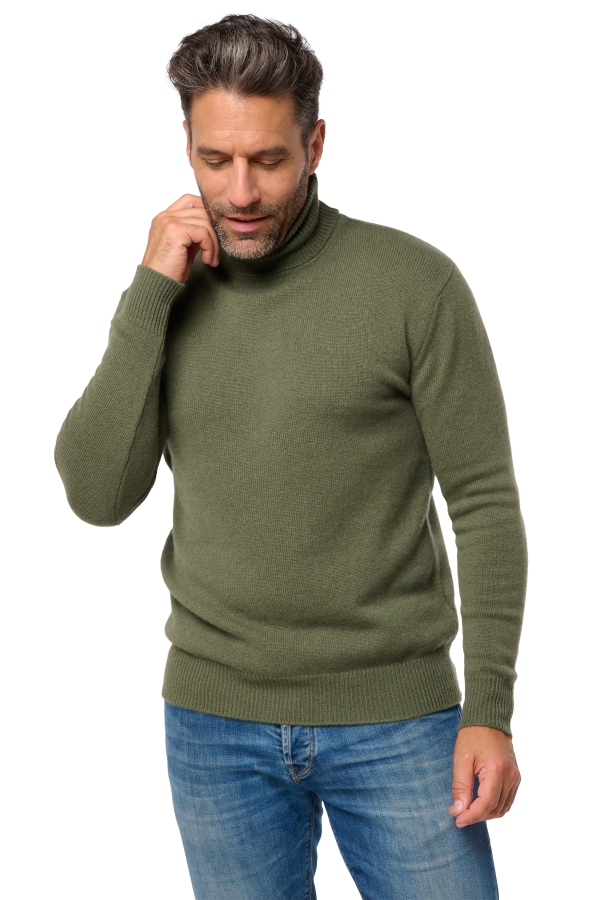 Cashmere uomo collo alto torino first kaki 2025 2xl