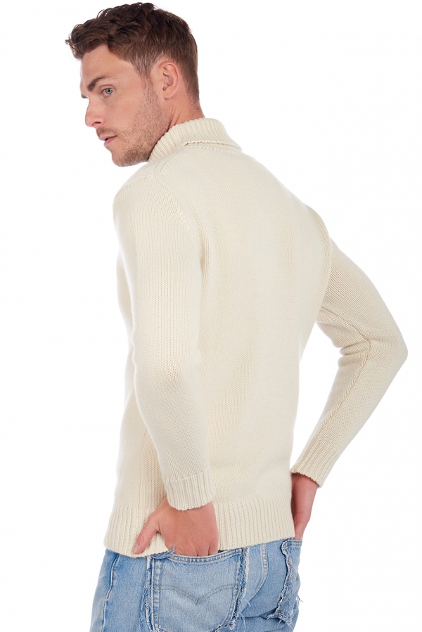 Cashmere uomo maglioni in filato grosso artemi natural ecru xs