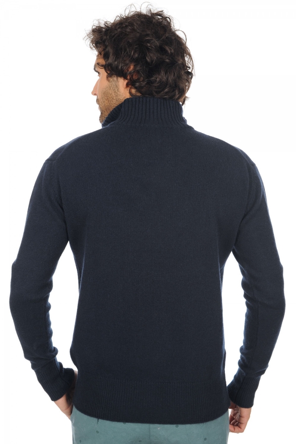 Cashmere uomo maglioni in filato grosso donovan blu notte l