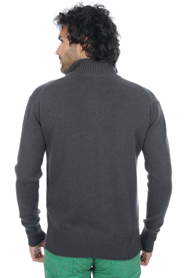 Cashmere uomo maglioni in filato grosso donovan grigio antracite xs