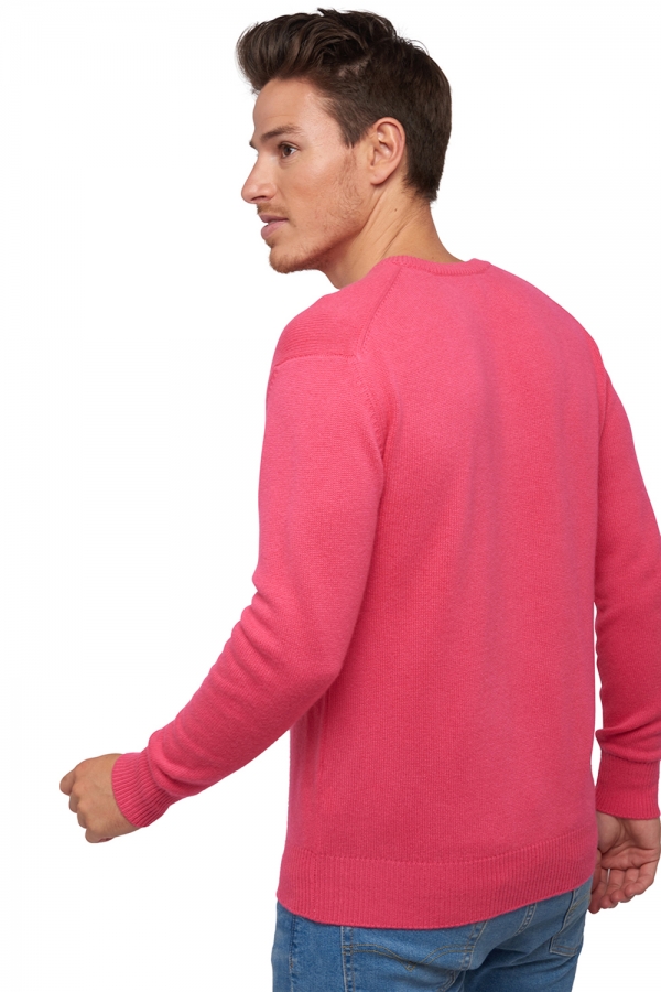 Cashmere uomo maglioni in filato grosso hippolyte 4f rosa shocking 2xl