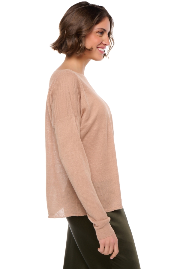 Lino cashmere donna girocollo sheila latte s