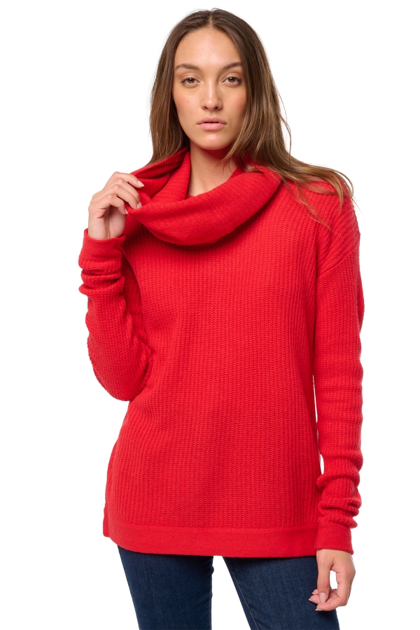 Yak cashmere donna girocollo zenica granatina m