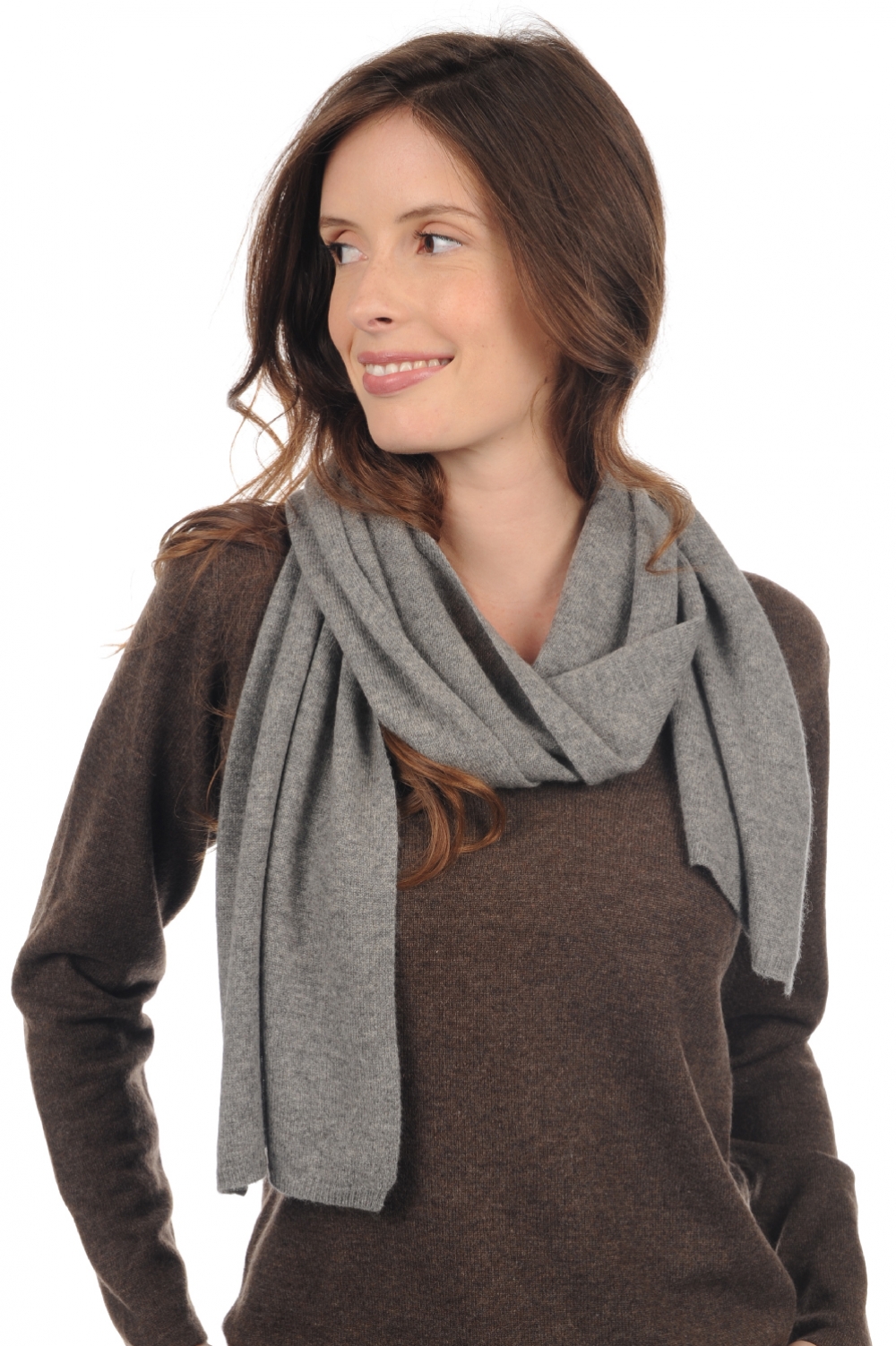 Cashmere accessori sciarpe foulard ozone marmotta 160 x 30 cm