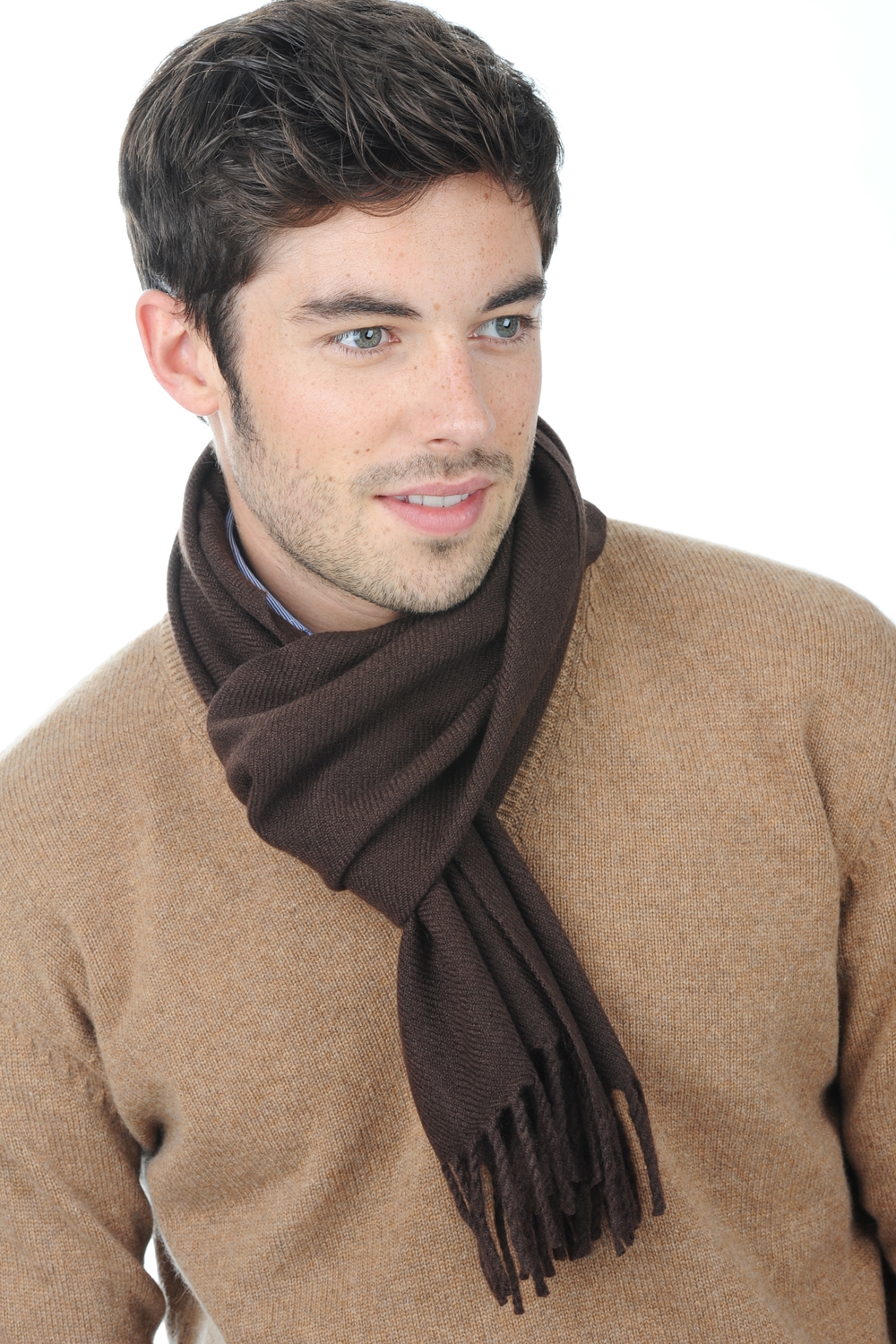 Cashmere accessori sciarpe foulard zak170 capuccino 170 x 25 cm