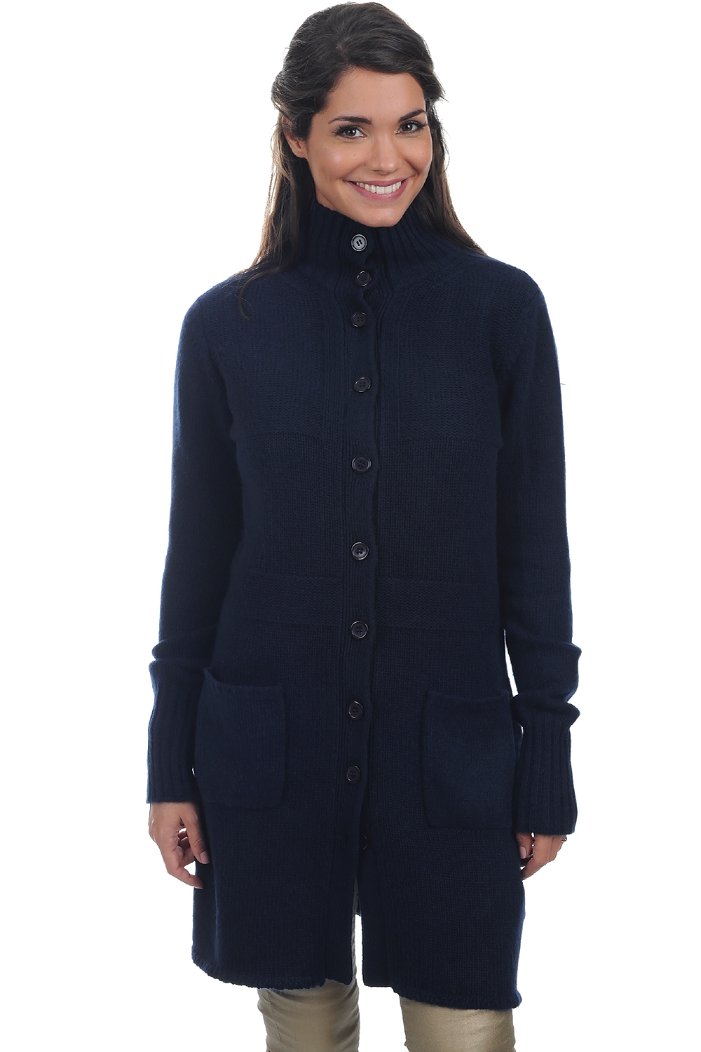 Cashmere cashmere donna cardigan adelphia blu notte l