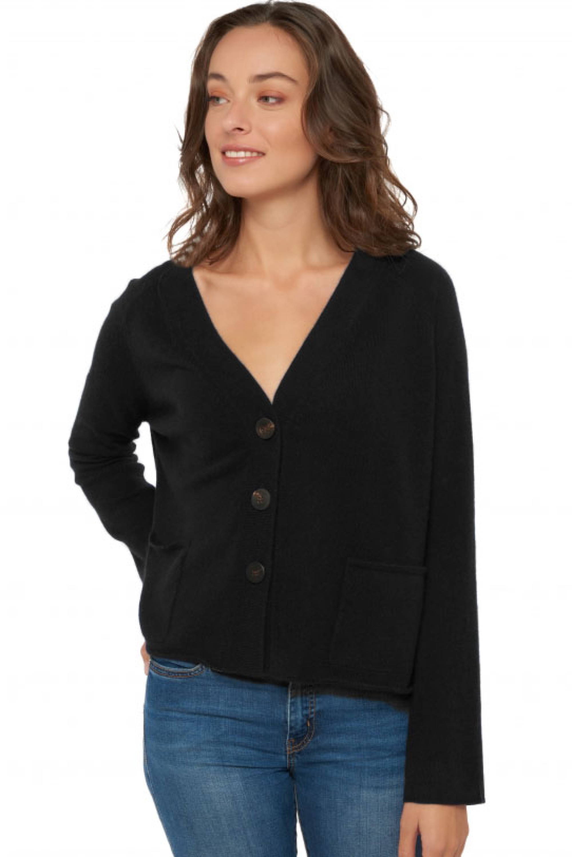 Cashmere cashmere donna cardigan chana nero t4