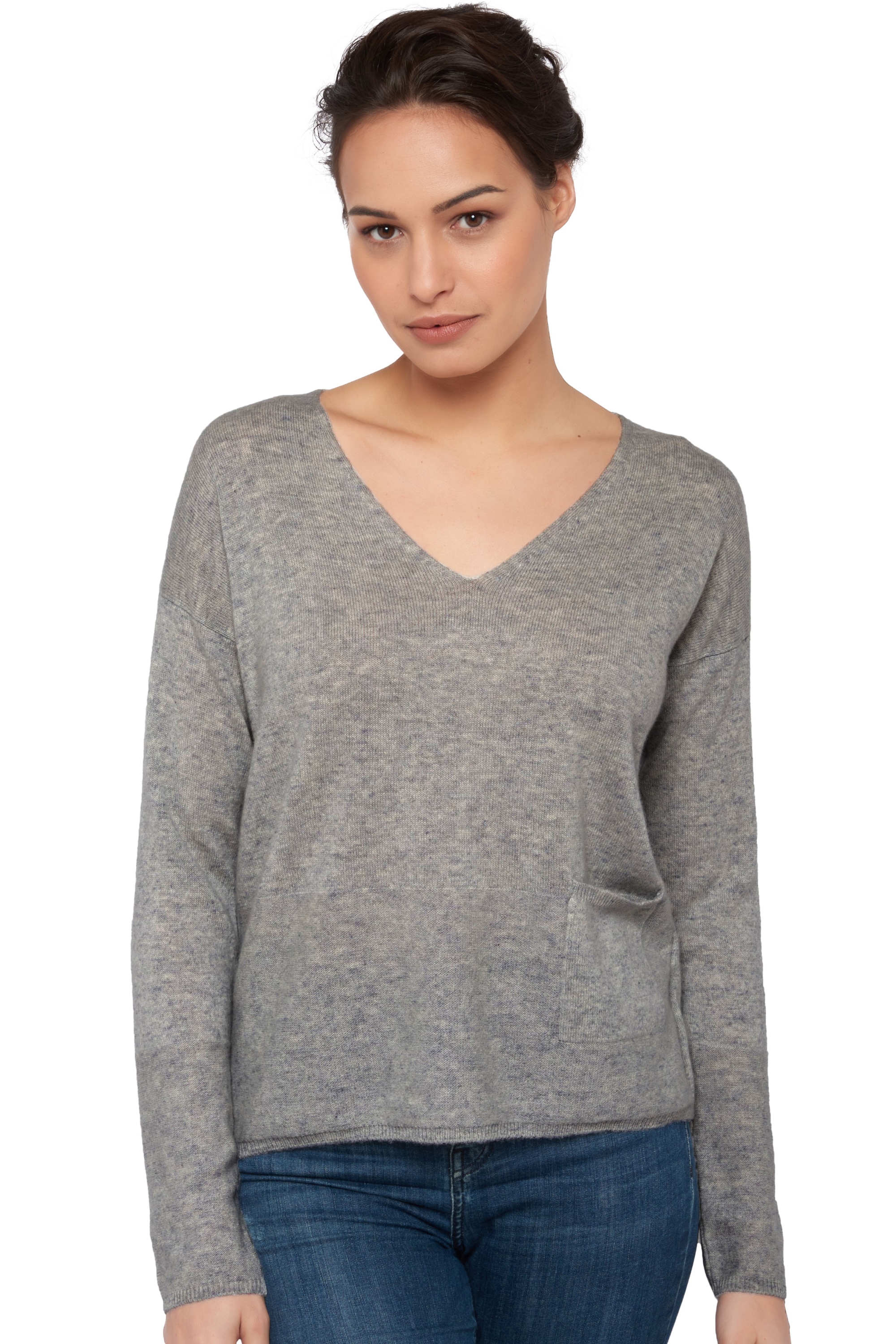 Cashmere cashmere donna collezione primavera estate uliana grigio chine m