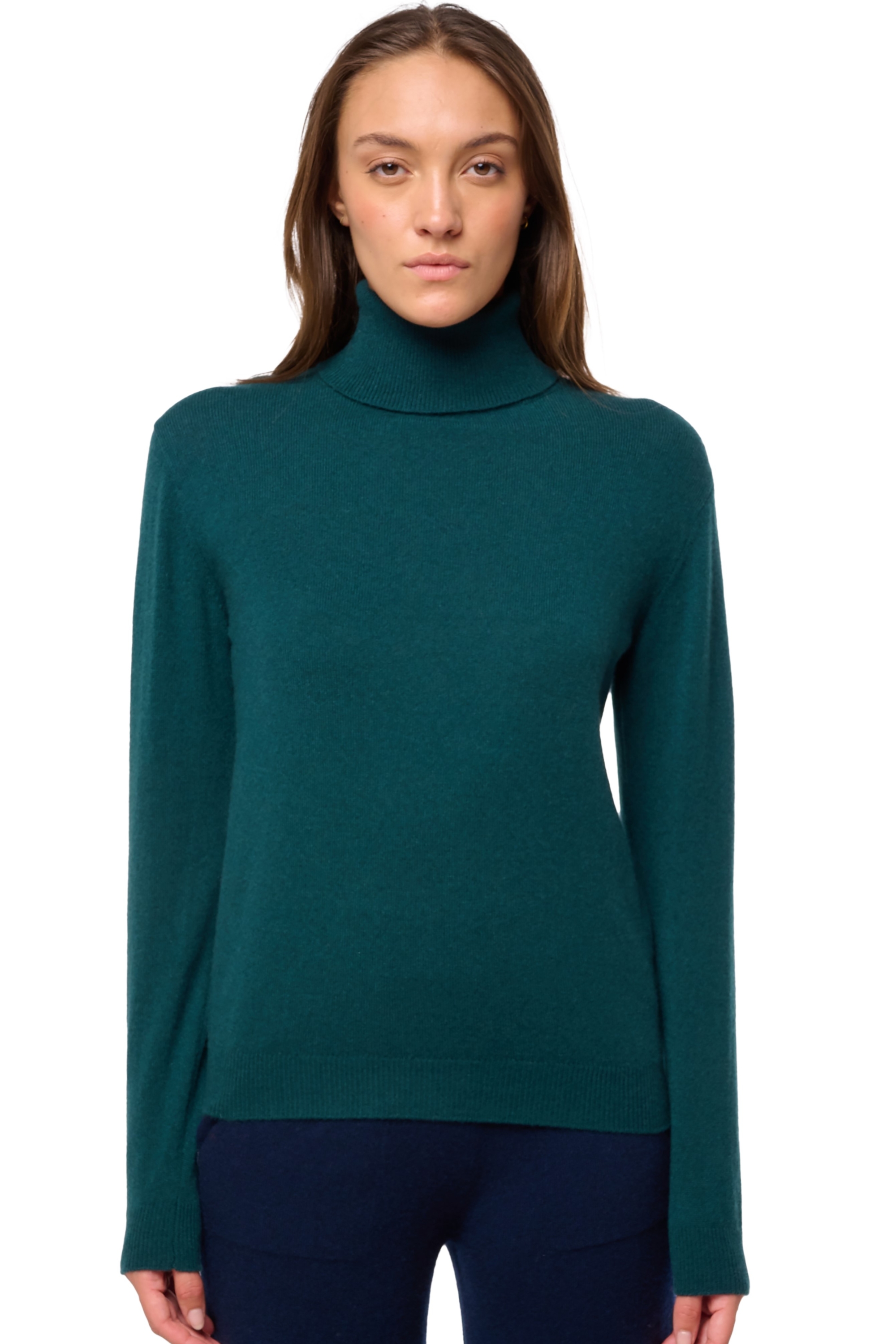 Cashmere cashmere donna collo alto tale first vert emeraude l